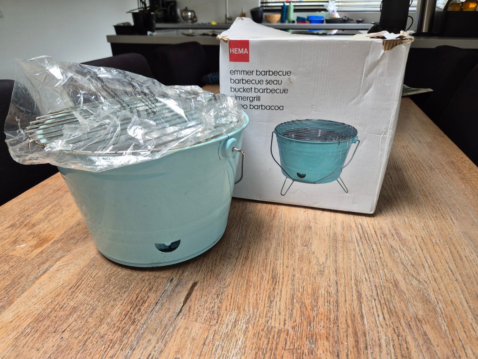 Hema Barbecue Emmer - Compacte en Draagbare BBQ, Tuin en Terras, Ophalen, Zo goed als nieuw, Hema