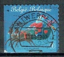 Belgie 2010 Kerstman op slee met rendieren, Verzenden, Gestempeld, Overige thema's