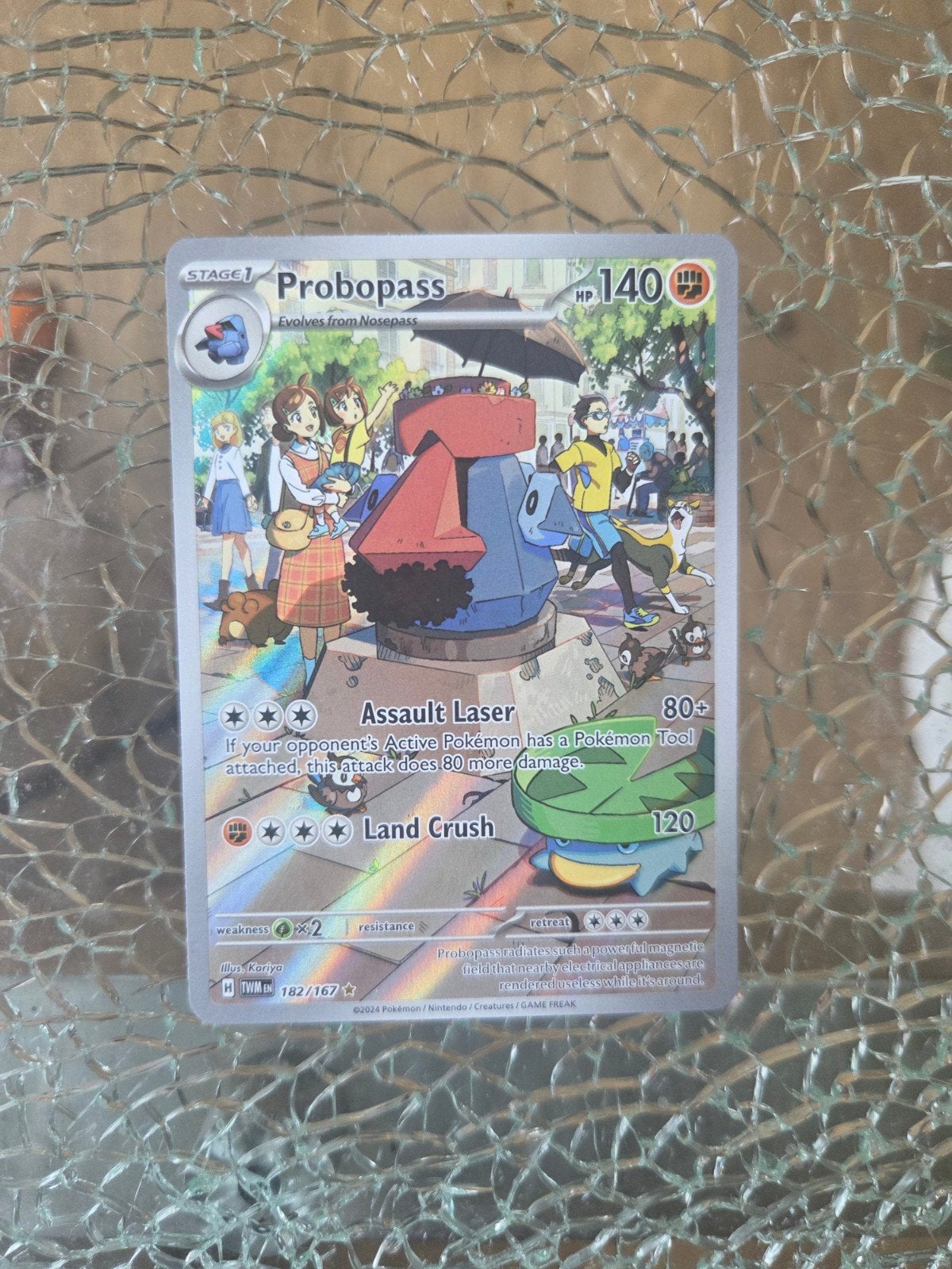 Probopass Pokémon Kaart 182/167 TWM - Zo goed als nieuw, Ophalen, Zo goed als nieuw, Losse kaart