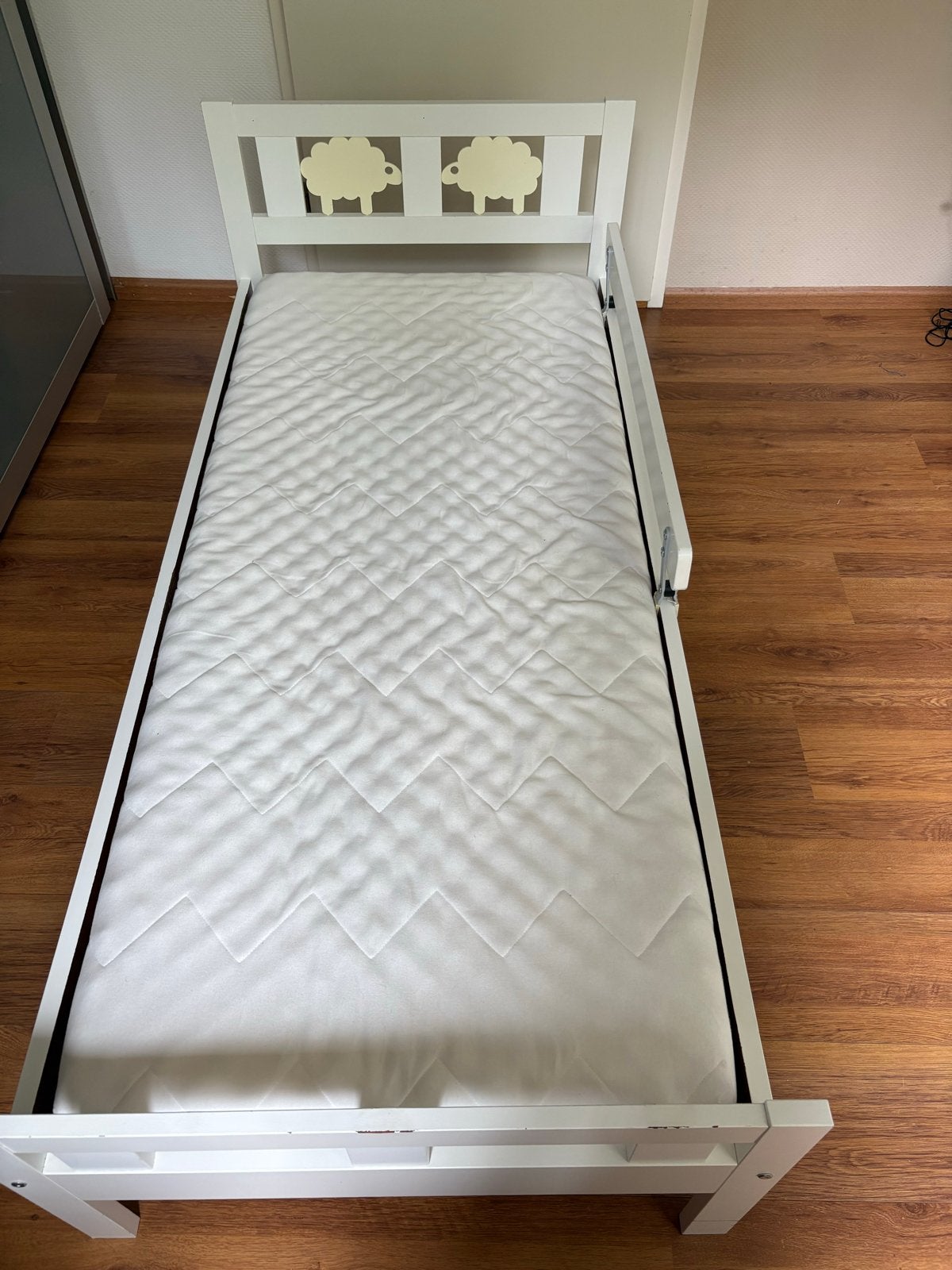 Kritter peuterbed met lattenbodem, wit, 70x160cm, Ophalen, Gebruikt, 70 tot 85 cm, 140 tot 160 cm