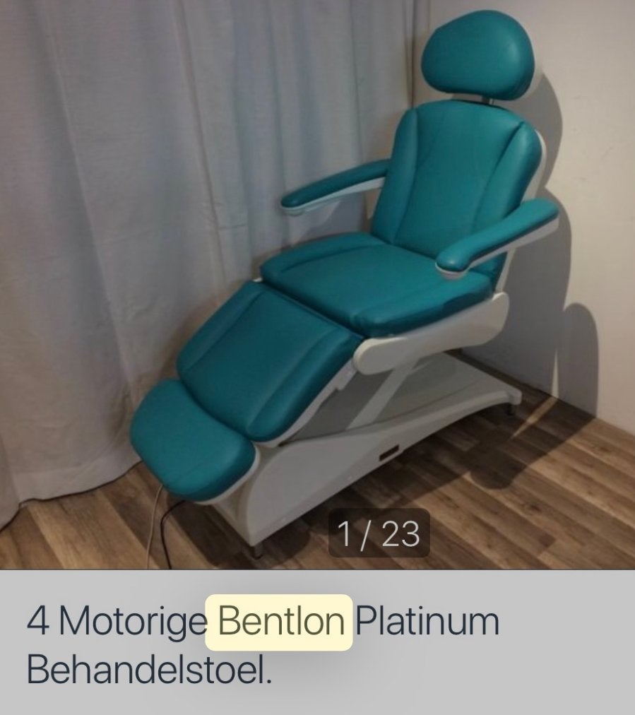 Bentlon Platinum Elektrische Behandelstoel - Agave, Ophalen of Verzenden, Gebruikt, Overige typen