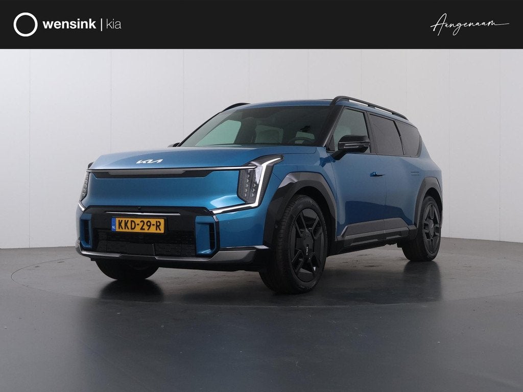 Kia EV9 GT-Line AWD 99.8 kWh | Panoramaschuifdak | LED-matri, Auto's, Kia, Automaat, Blauw, Vierwielaandrijving, 505 km