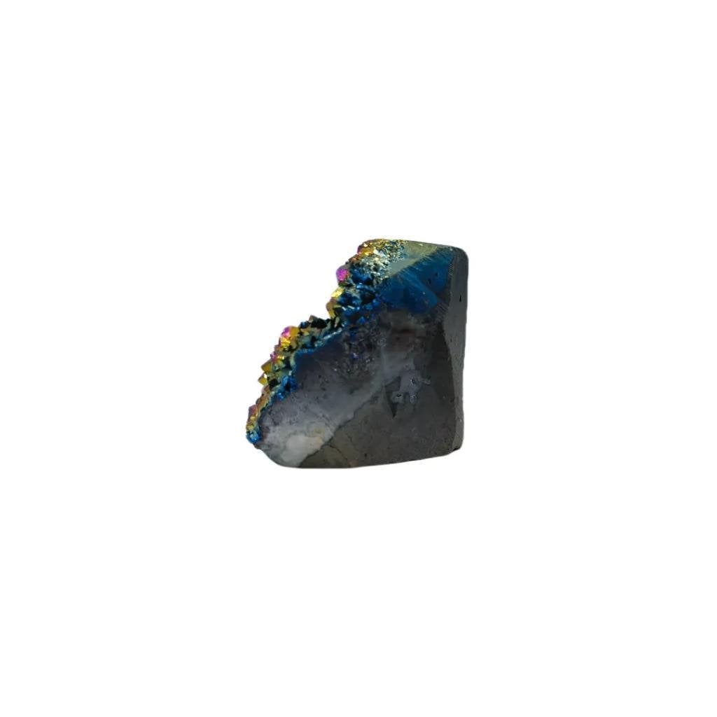 Titanium rainbow kwarts cluster 1,22kg, Ophalen of Verzenden, Mineraal