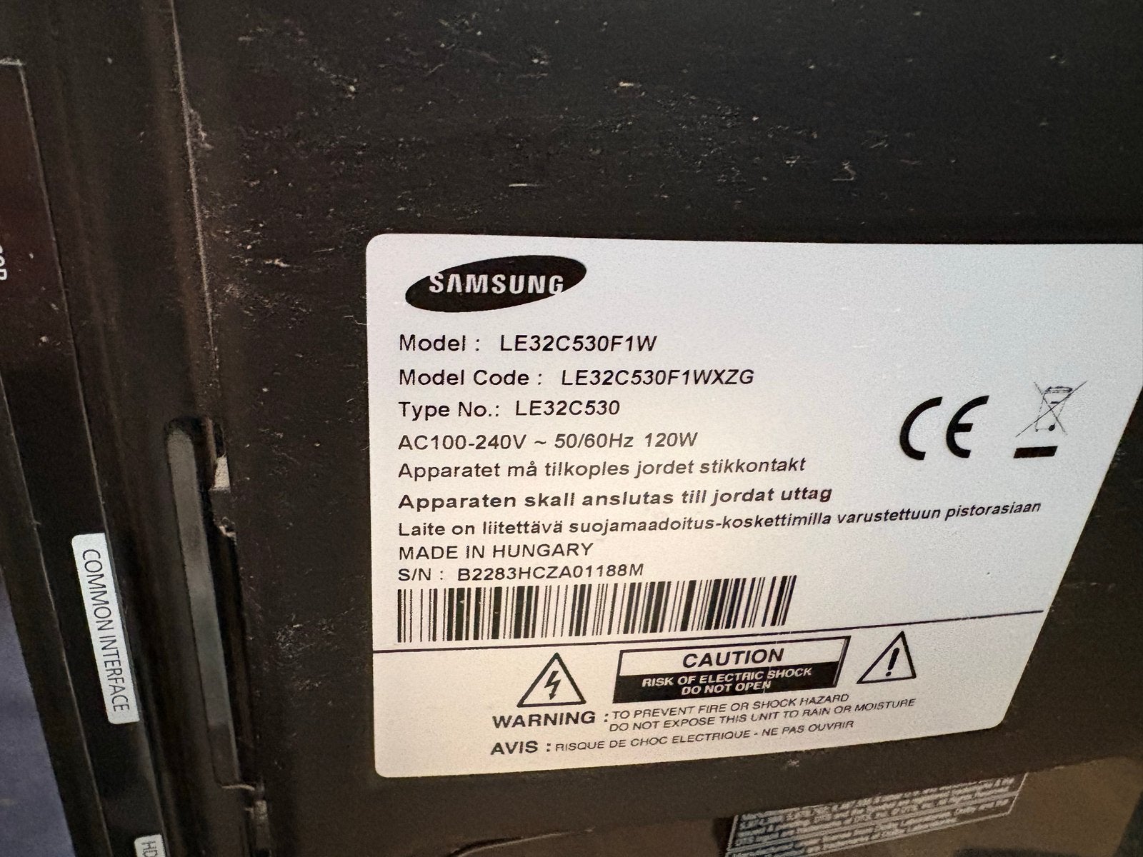 Samsung LE32C530 32 inch Full HD LCD TV, Ophalen, Gebruikt, 50 Hz, LCD