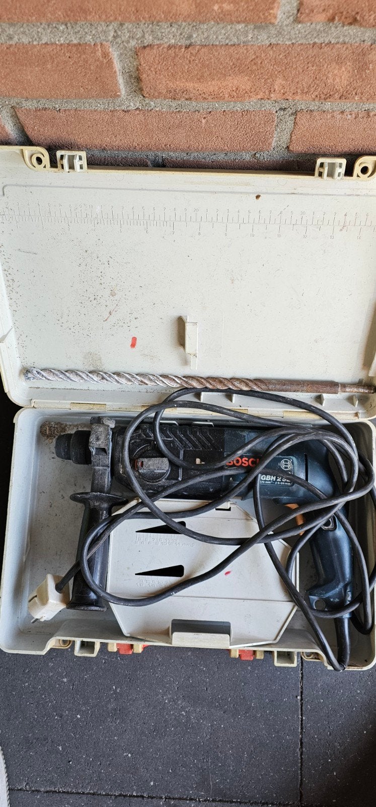 Bosch Blauw Boorhamer GBH 2-20 RE met koffer, Boor- en/of Breekhamer, Ophalen of Verzenden, Klopboormechanisme, Gebruikt