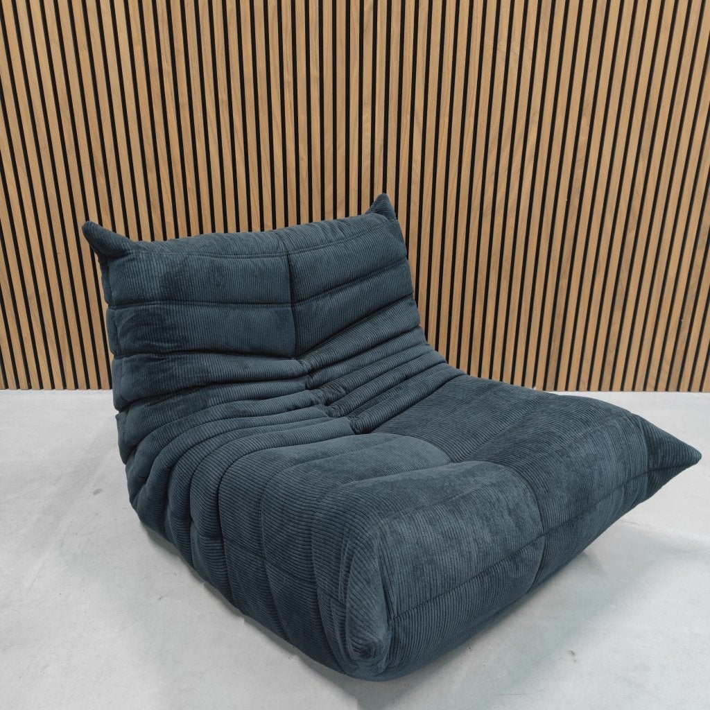 Ligne Roset Togo Eenzits | Donker Blauw Corduroy, Ophalen of Verzenden