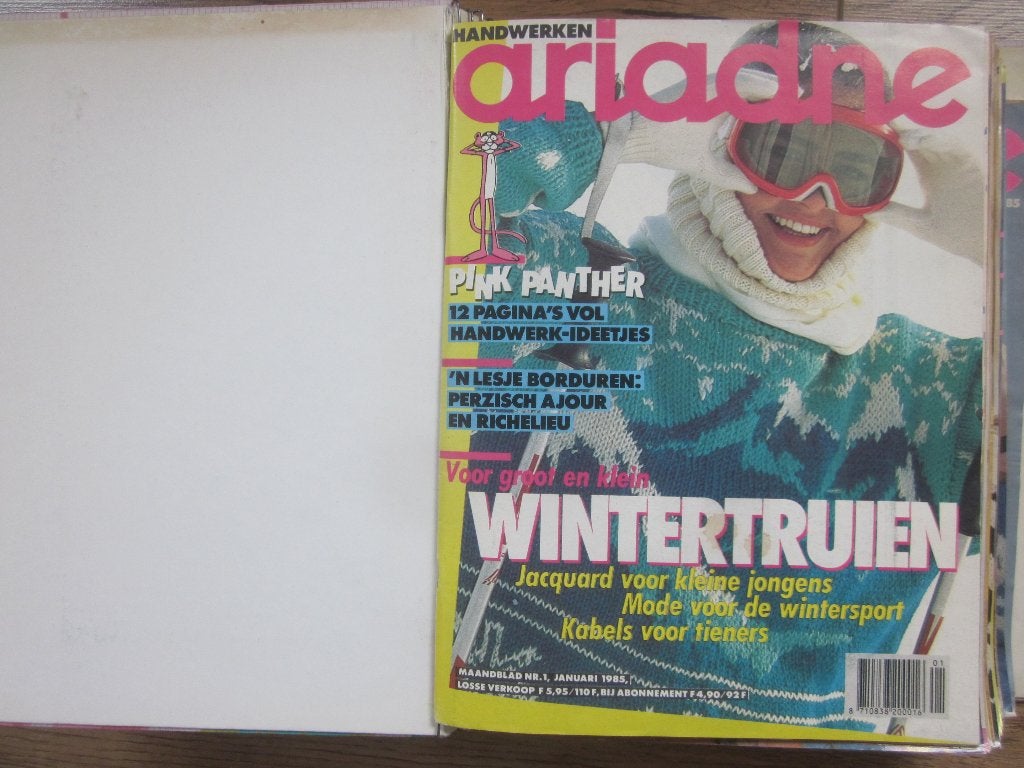 Ariadne Maandblad voor Handwerken jaargang 1985 9 bladen, Ophalen of Verzenden, Zo goed als nieuw, Handborduren, Patroon