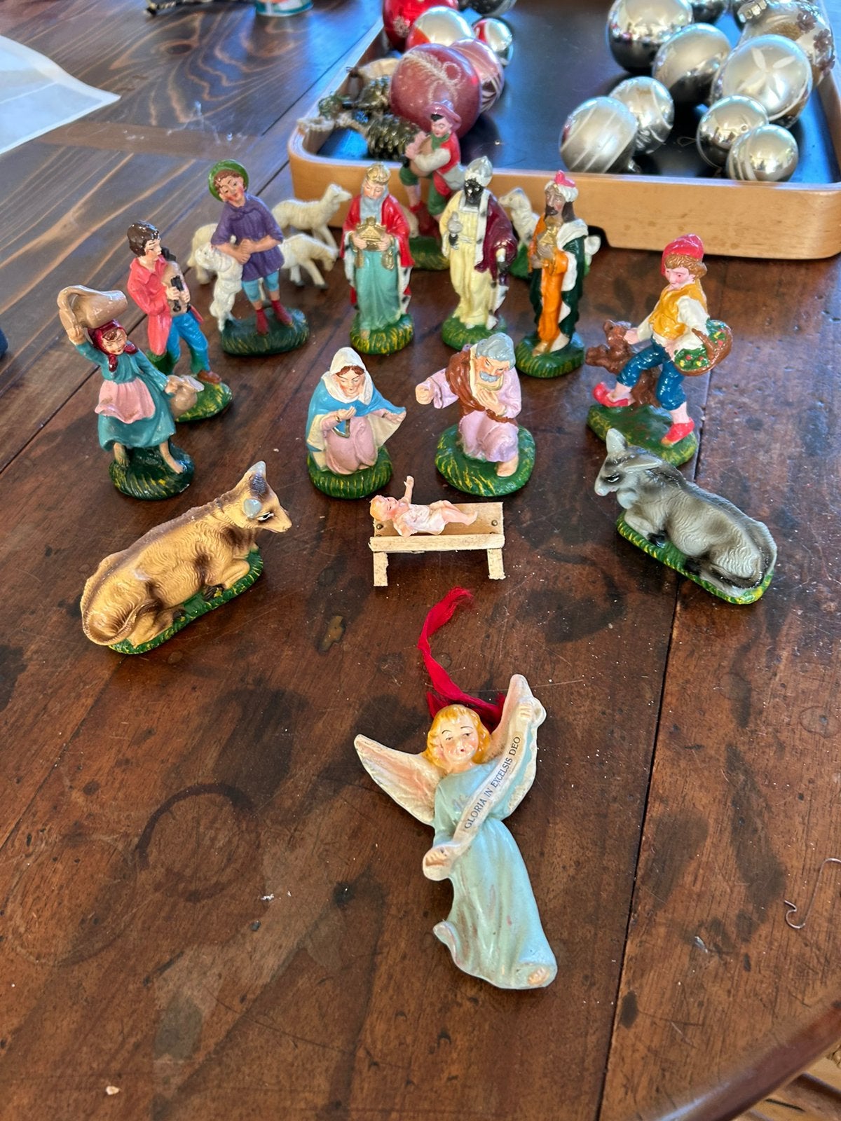 Vintage kerststal, Ophalen of Verzenden, Zo goed als nieuw