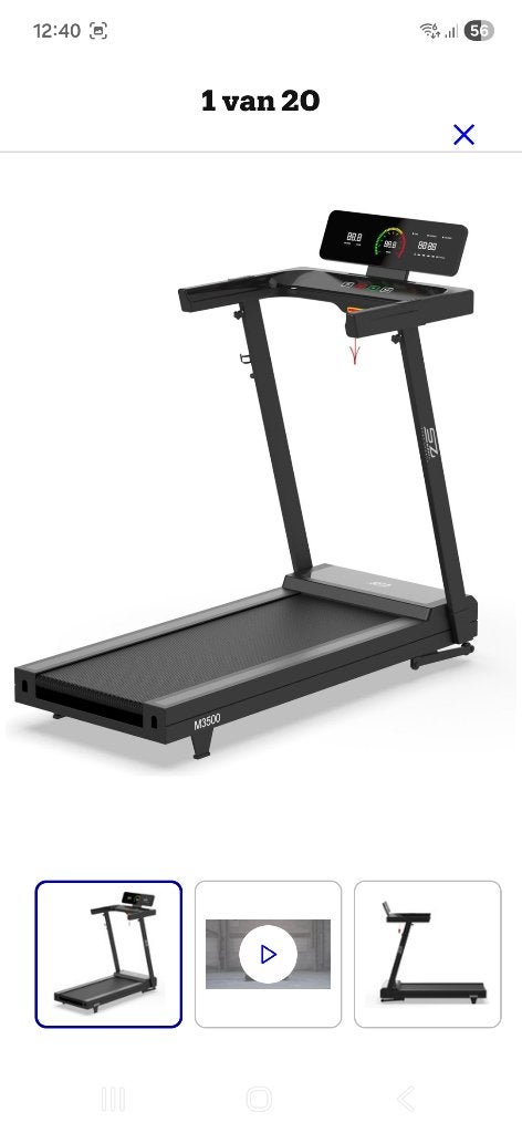 Senz Sports M3500 - Loopband - Inklapbaar met helling, Ophalen, Gebruikt, Loopband