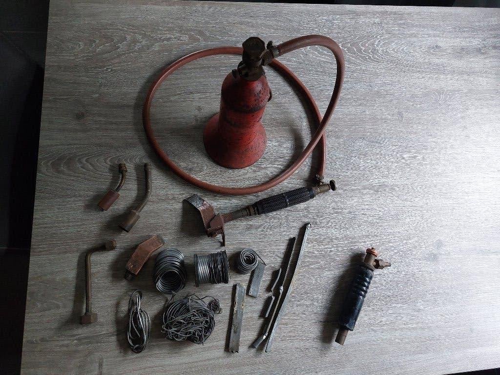Soldeerset Hasmi karweifles vulpijp brander tin soldeerbout, Ophalen, Gebruikt, Overige typen, Overige merken