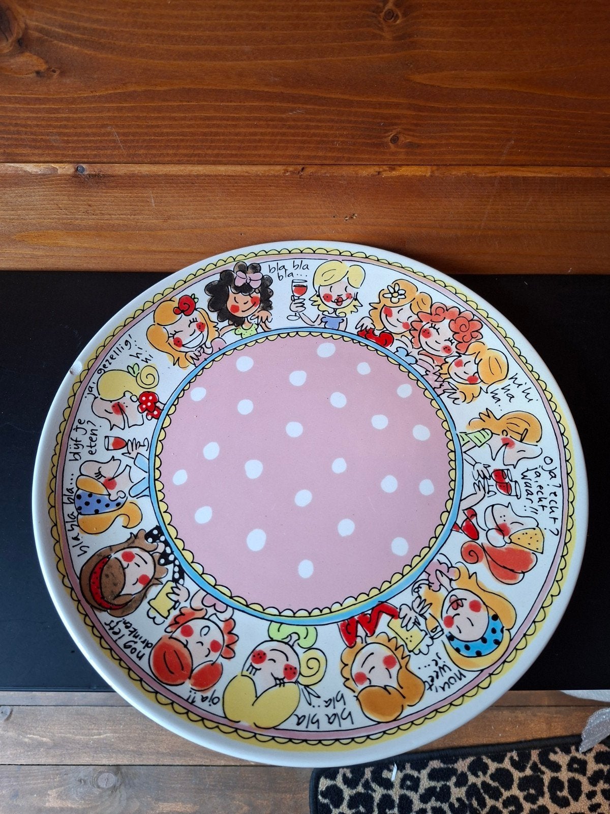 Blond Amsterdam XL bord met schade, Ophalen of Verzenden, Gebruikt, Aardewerk, Bord(en)