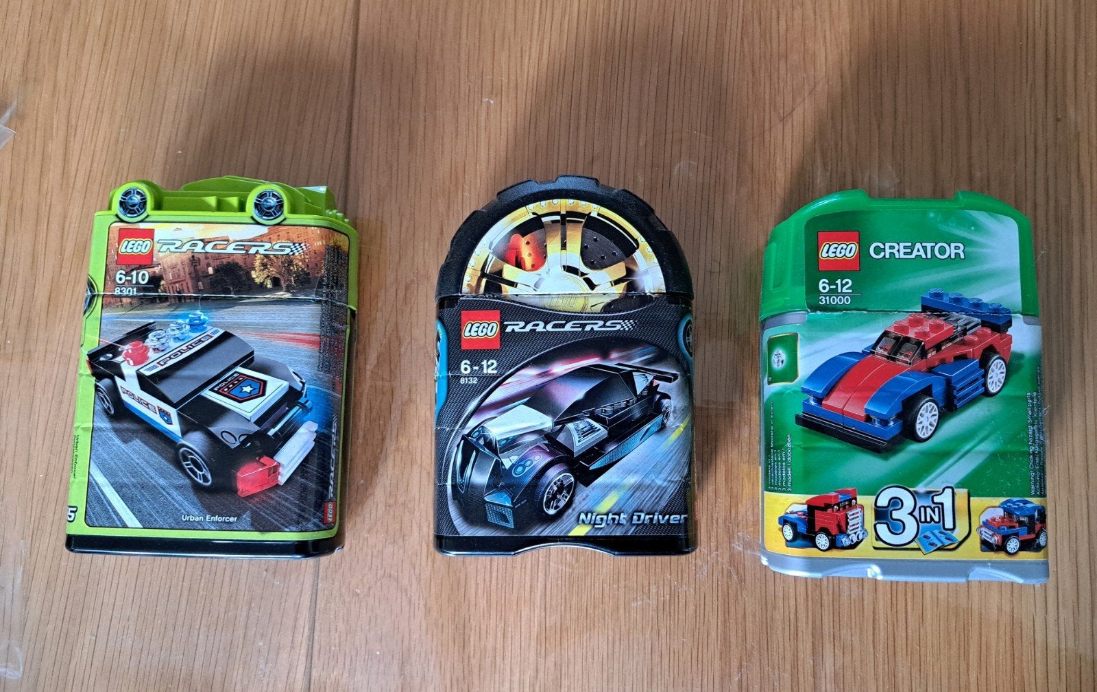 LEGO Racers en Creator auto's (3 stuks), Ophalen of Verzenden, Gebruikt, Overige merken