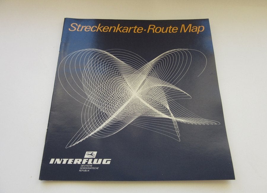 Interflug route map, Verzamelen, Verzenden, Zo goed als nieuw, Overige typen