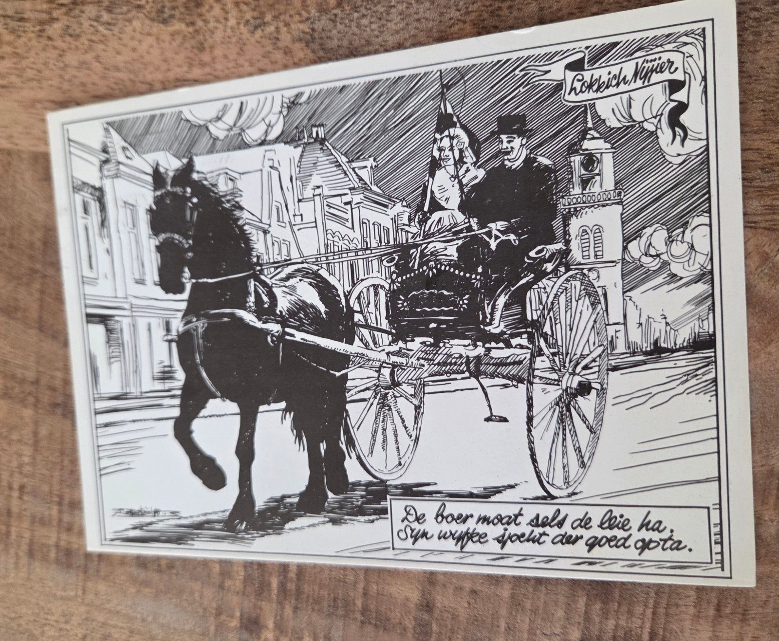 Boer met paard en wagen, Verzenden, 1960 tot 1980, Gelopen, Overige thema's