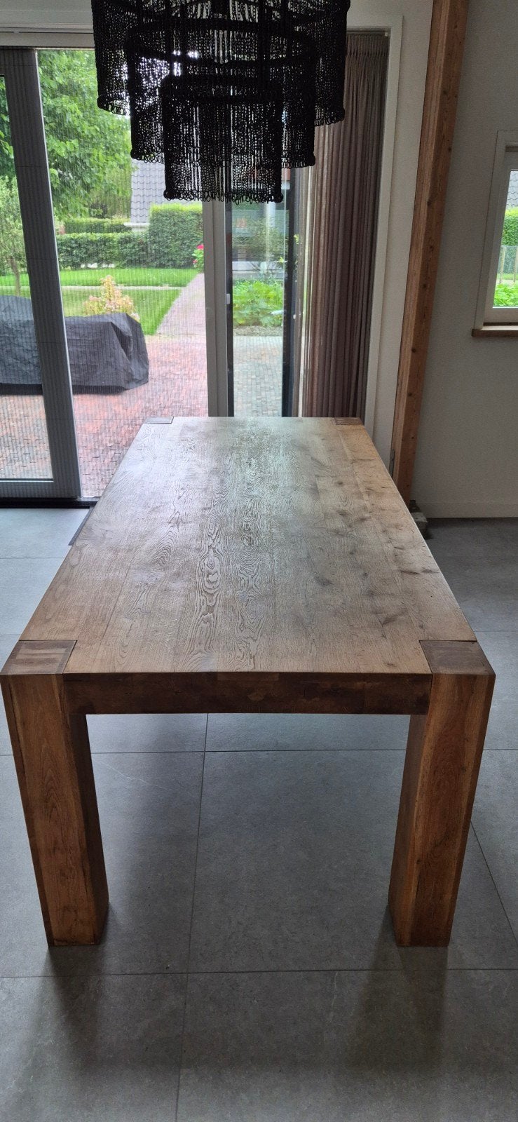 Eetkamertafel, Ophalen, Gebruikt, Eikenhout, 200 cm of meer