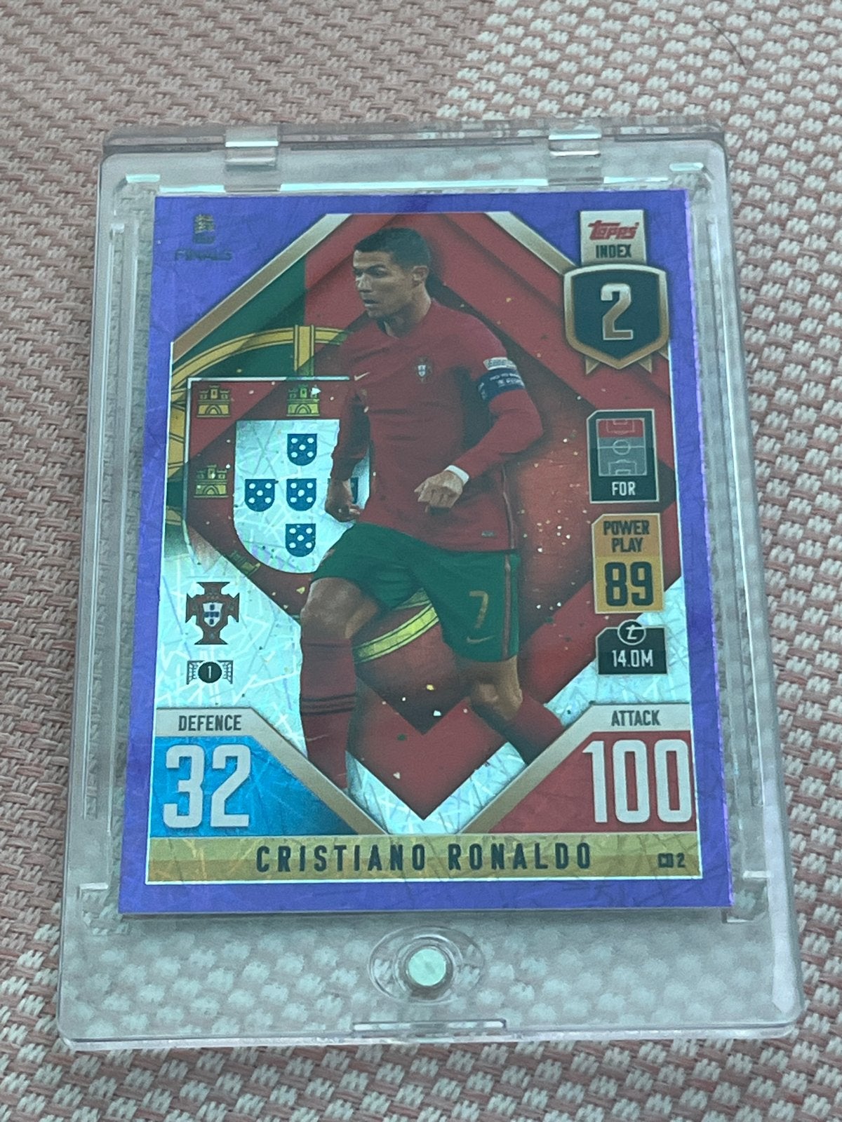 Cristiano Ronaldo Topps Match Attax 101 Kaart Portugal, Ophalen of Verzenden, Zo goed als nieuw, Buitenlandse clubs, Spelerskaart