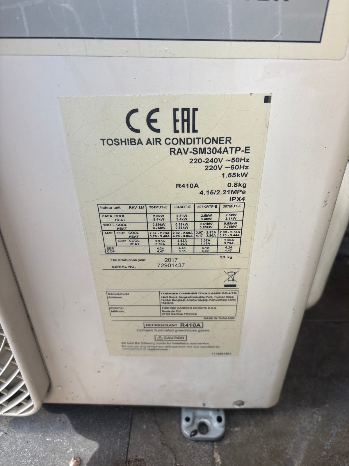 Elga Ace buitenunit - Techneco 3.0 warmtepomp, Ophalen of Verzenden, Niet werkend