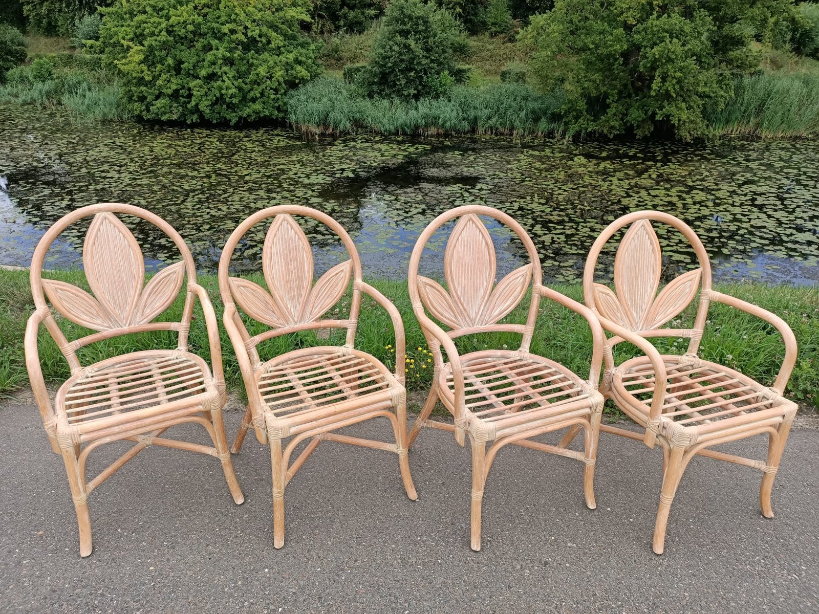 Vintage design palmleaf stoelen | Vivrai del Sud Crespi, Ophalen, Bruin, Palmleaf vivrai del sud vintage boho bohemian ibiza design