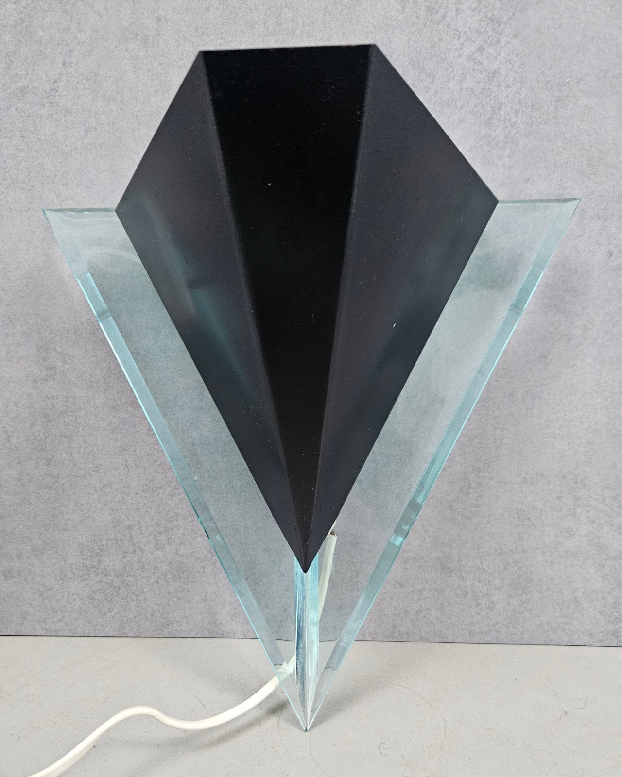 Vintage Honsel Leuchten Memphis Stijl wandlamp, Ophalen of Verzenden, Glas