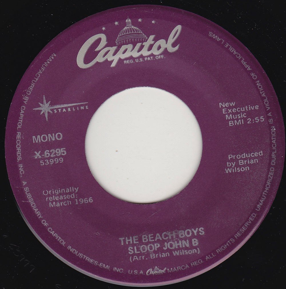 The Beach Boys - Sloop John B 7", Cd's en Dvd's, Vinyl Singles, 7 inch, Single, Ophalen of Verzenden, Zo goed als nieuw
