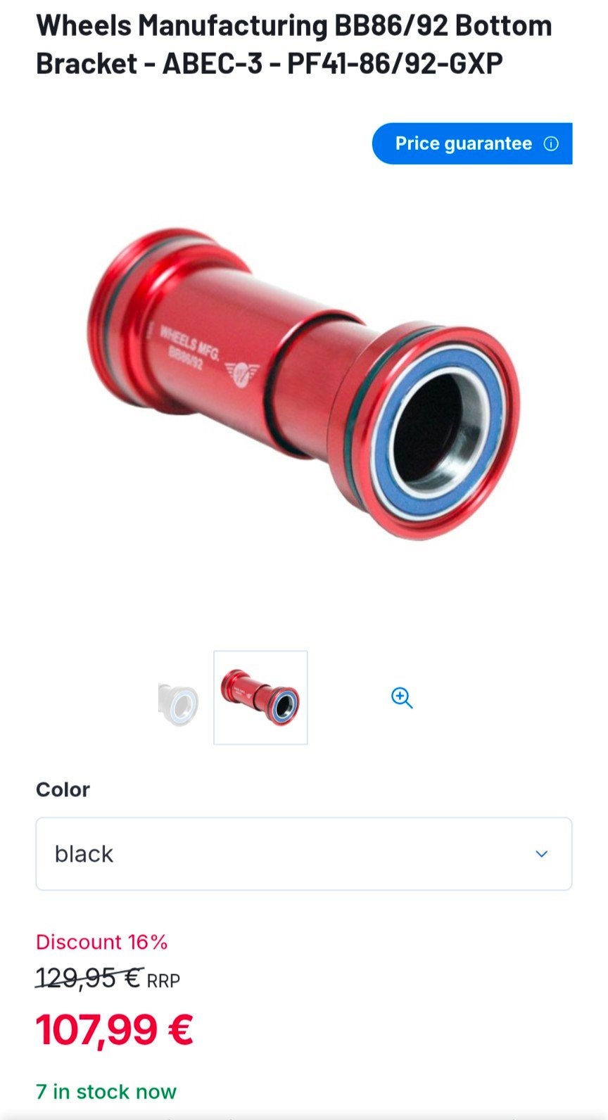 Wheels Mfg BB86/92 Bottom Bracket - Rood, Fietsen en Brommers, Ophalen of Verzenden