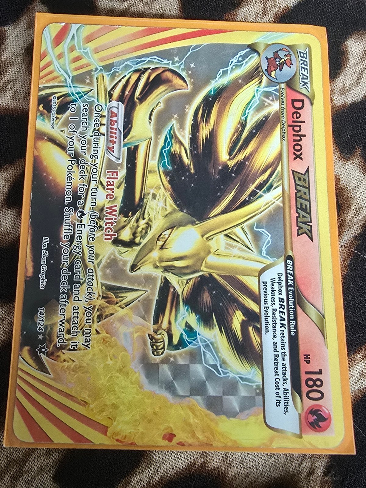 Pokemon Delphox BREAK Kaart - Zo goed als nieuw, Ophalen of Verzenden, Zo goed als nieuw, Losse kaart