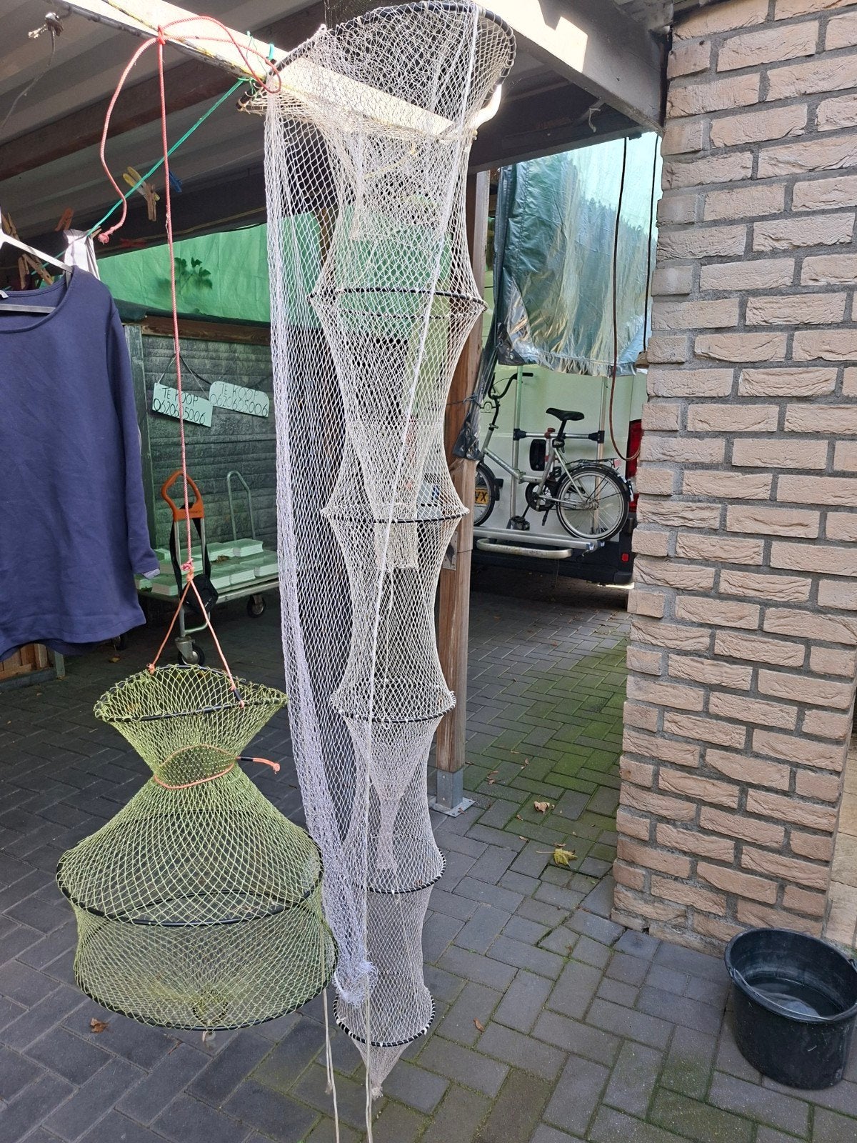 Visnetten en fuiken gratis af te halen 10 e, Ophalen of Verzenden, Gebruikt, Net of Fuik