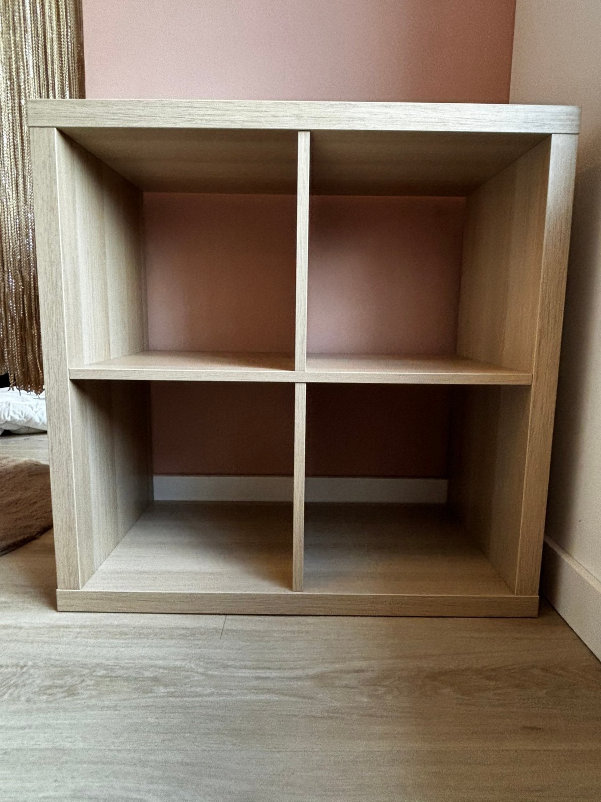 Ikea Kallax, Open kast, wit gelazuurd eikeneffect, 77x77 cm, Ophalen, Zo goed als nieuw, 25 tot 50 cm, 50 tot 100 cm