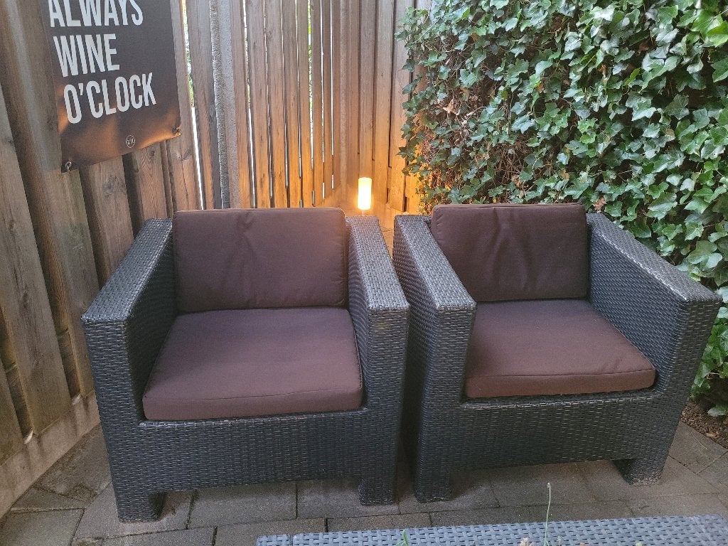 Tuin loungestoelen, Tuin en Terras, Gebruikt, Loungeset, Wicker, Stoel