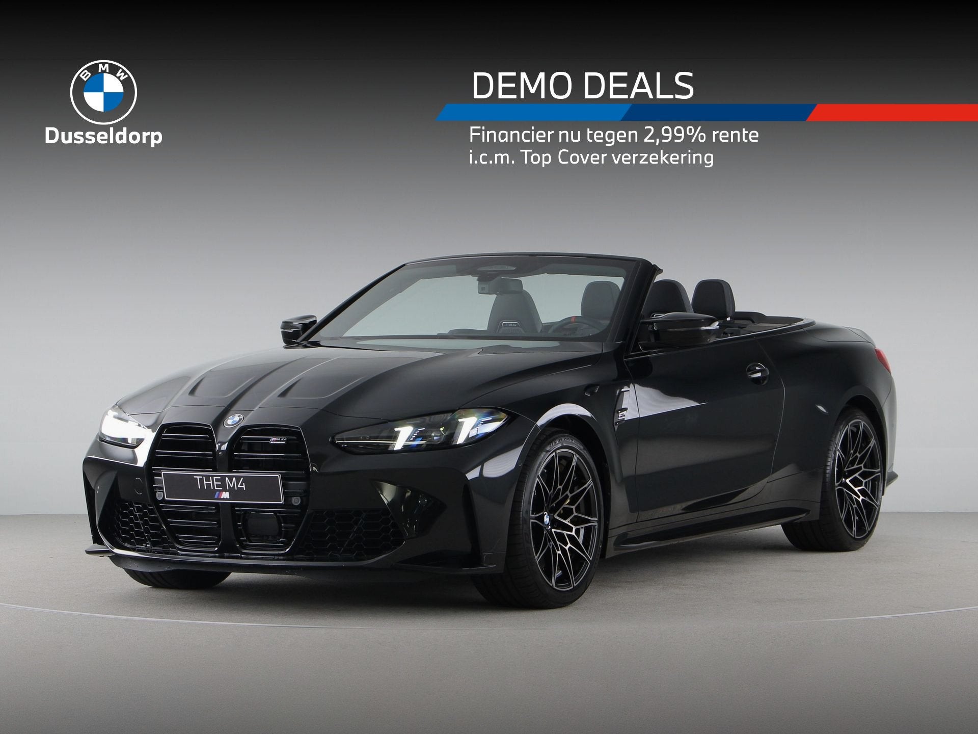 BMW M4 Cabrio xDrive Competition (bj 2026, automaat), Auto's, BMW, Automaat, 4 stoelen, Zwart, Vierwielaandrijving