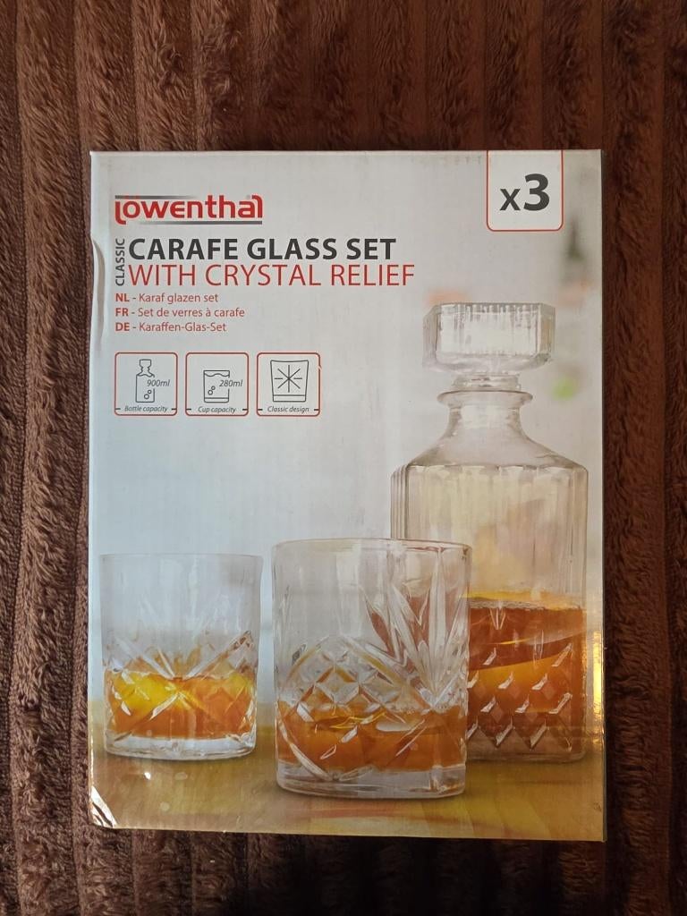 Whiskey karaf set met 2 glazen nieuw in doos, Ophalen of Verzenden, Nieuw, Overige typen