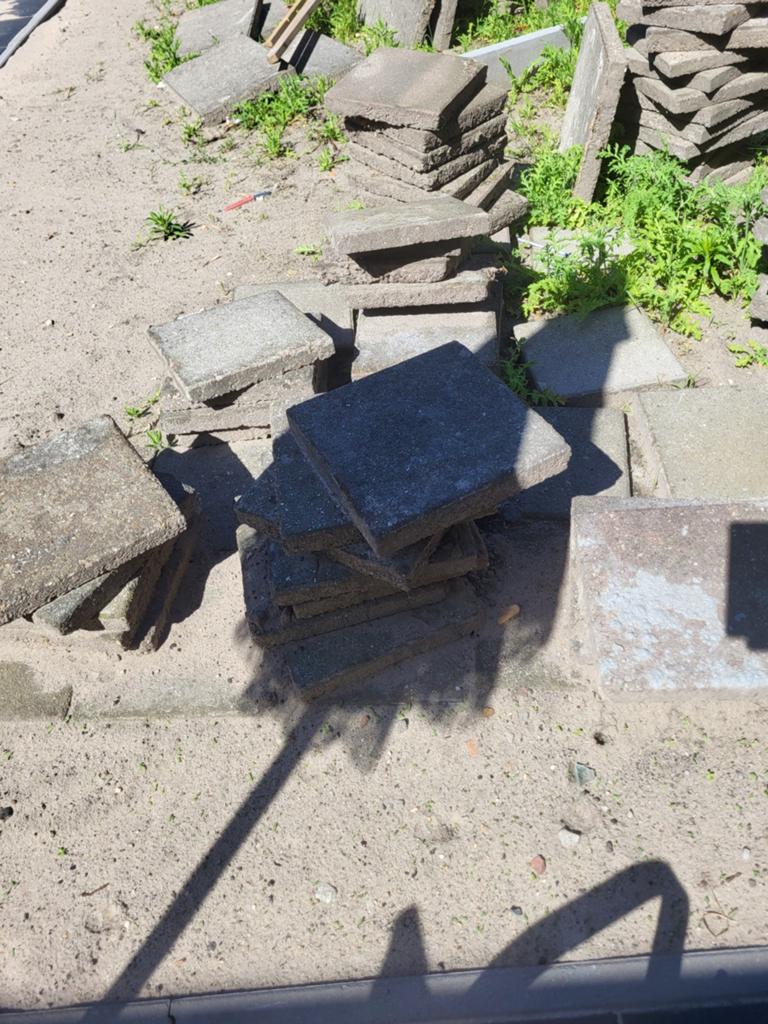 Gebruikte terrastegels 30x30, Tuin en Terras, Tegels en Klinkers, Ophalen, Gebruikt, Beton, Terrastegels