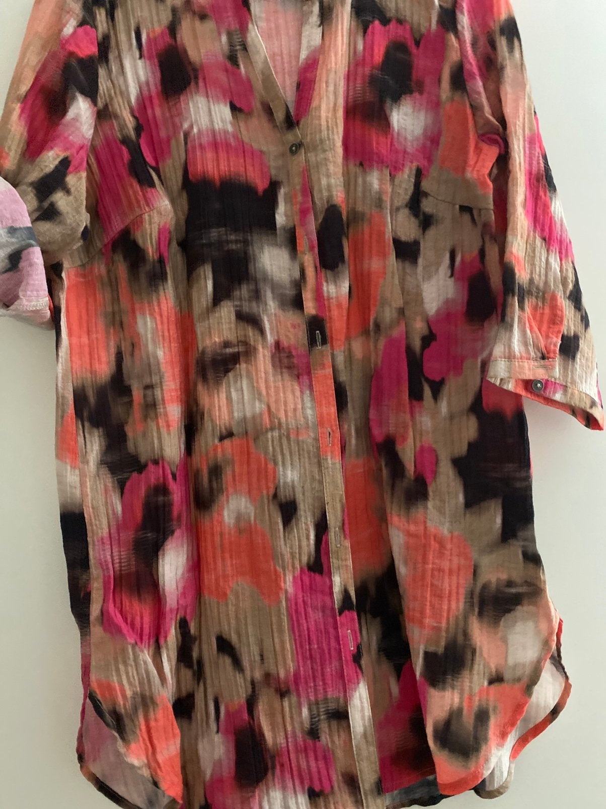 DreamSTAR Tuniek M40 - Kleurrijke Bloemenprint, Kleding | Dames, Ophalen of Verzenden, Gedragen, Maat 38/40 (M), Roze