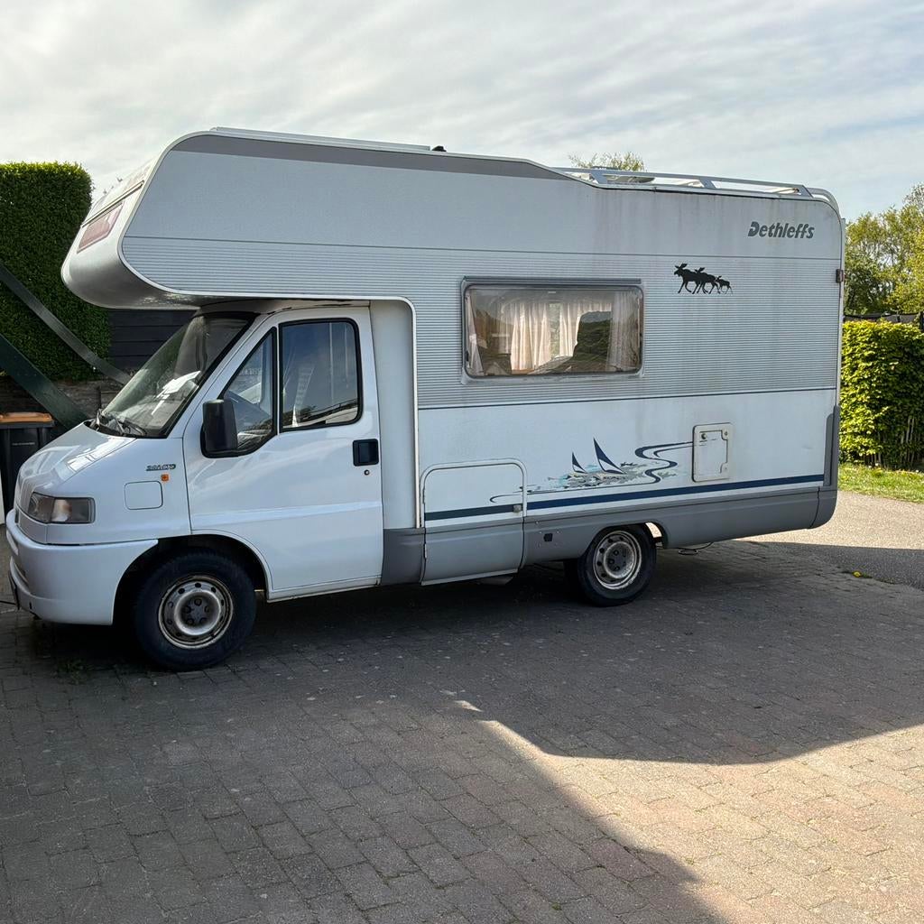 Dethleff camper 1999 2.8i jtd 123 pk, Alkoof, Ringverwarming, Fiat, Achteruitrijcamera