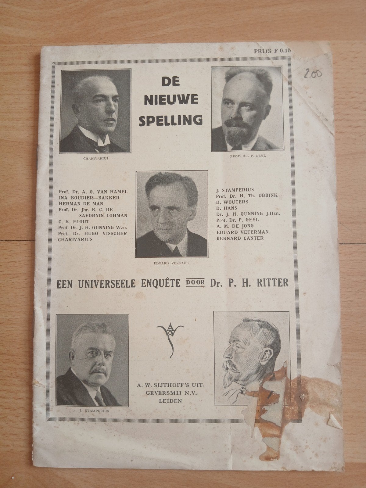 De Nieuwe Spelling - Een Universele Enquête (1920s), Boeken, Ophalen of Verzenden, Gelezen, Diverse auteurs, onder redactie van Dr. P. H. Ritter