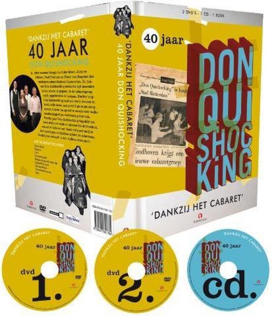Don Quishocking 40 jaar 2 dvd / cd, Sealed Origineel, Alle leeftijden, Ophalen of Verzenden, Nieuw in verpakking, Stand-up of Theatershow