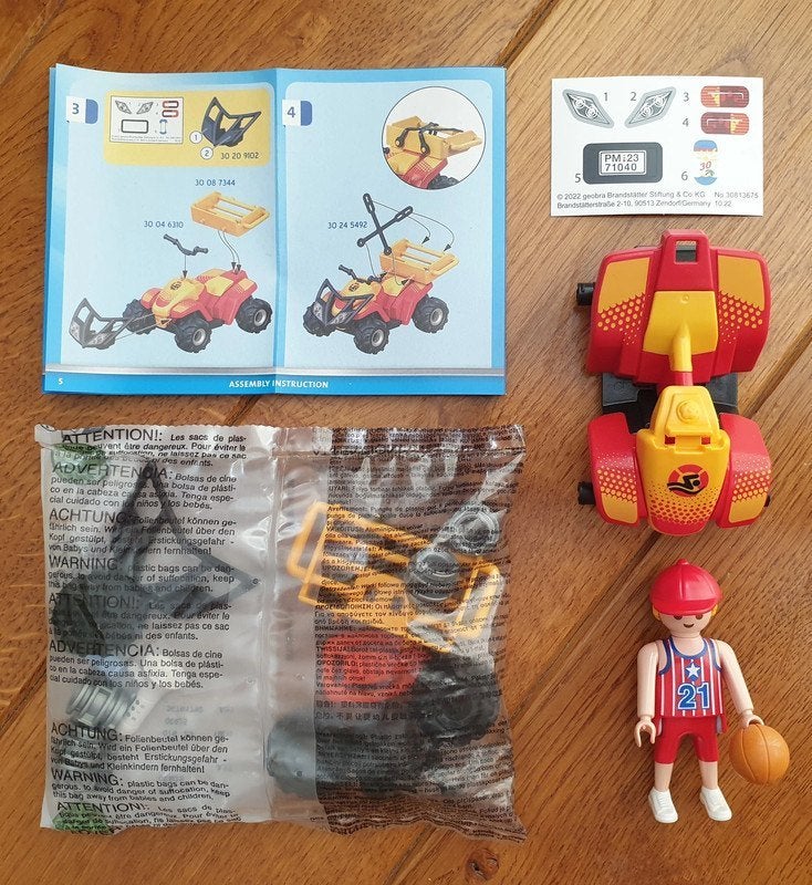 Playmobil 71040 quad motor & sportman/ strandwacht & bal, Ophalen of Verzenden, Nieuw