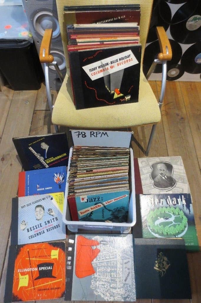 Prachtige collectie 78 toeren albums JAZZ / BLUES, Ophalen, Boxset, Gebruikt, 10 inch