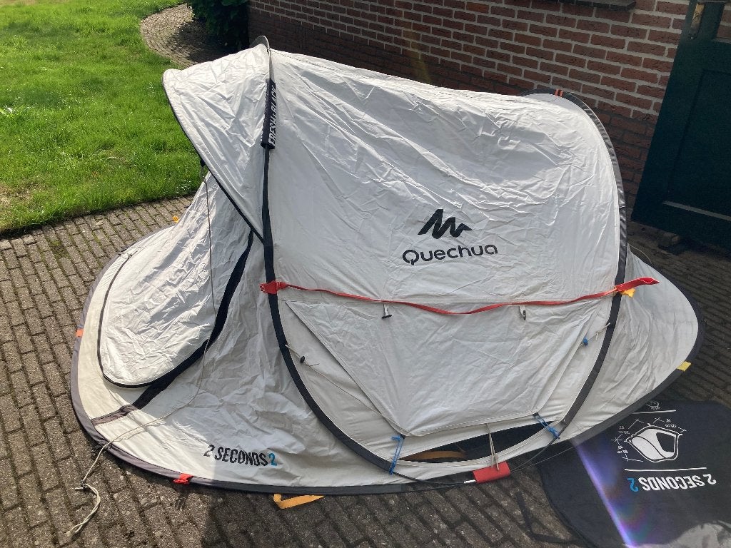 Quechua 2 Seconds II pop-up tent, Ophalen of Verzenden, Zo goed als nieuw, Tot en met 2