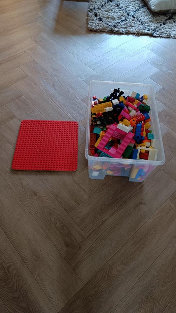 Grote doos Duplo met grondplaat, Ophalen, Gebruikt, Losse stenen, Lego