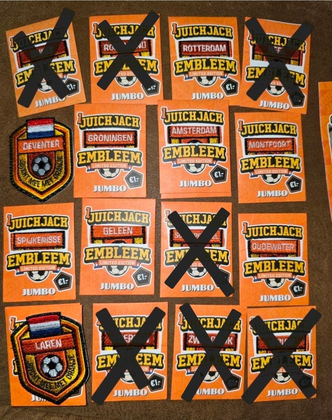 Jumbo juich emblemen plaatsnamen, Ophalen of Verzenden, Koffie of Thee, Zegels, Bonnen of Punten