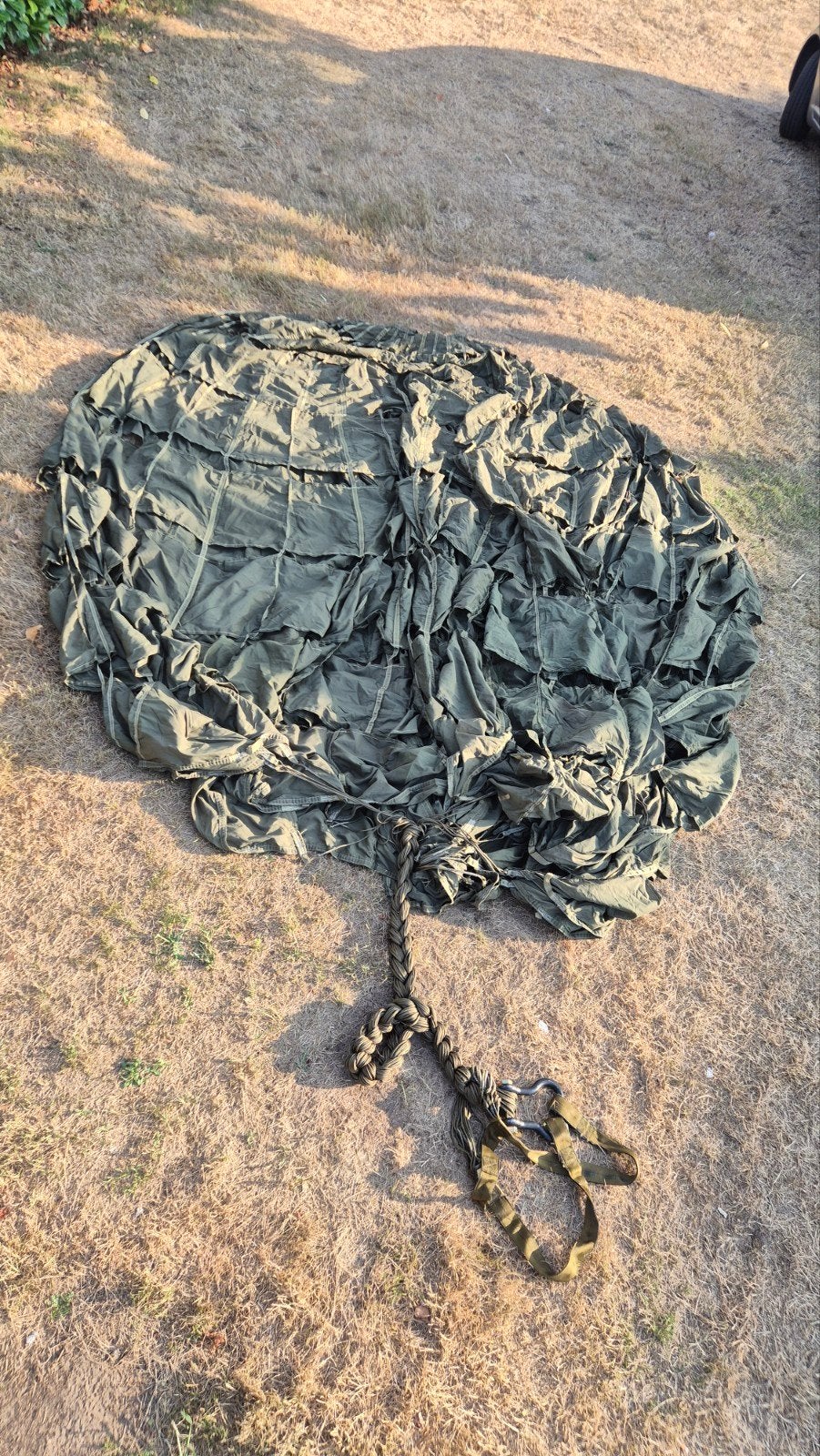 US 26ft parachute inclusief lijnen en tas, Verzamelen, Ophalen of Verzenden, Landmacht, Amerika, Overige typen