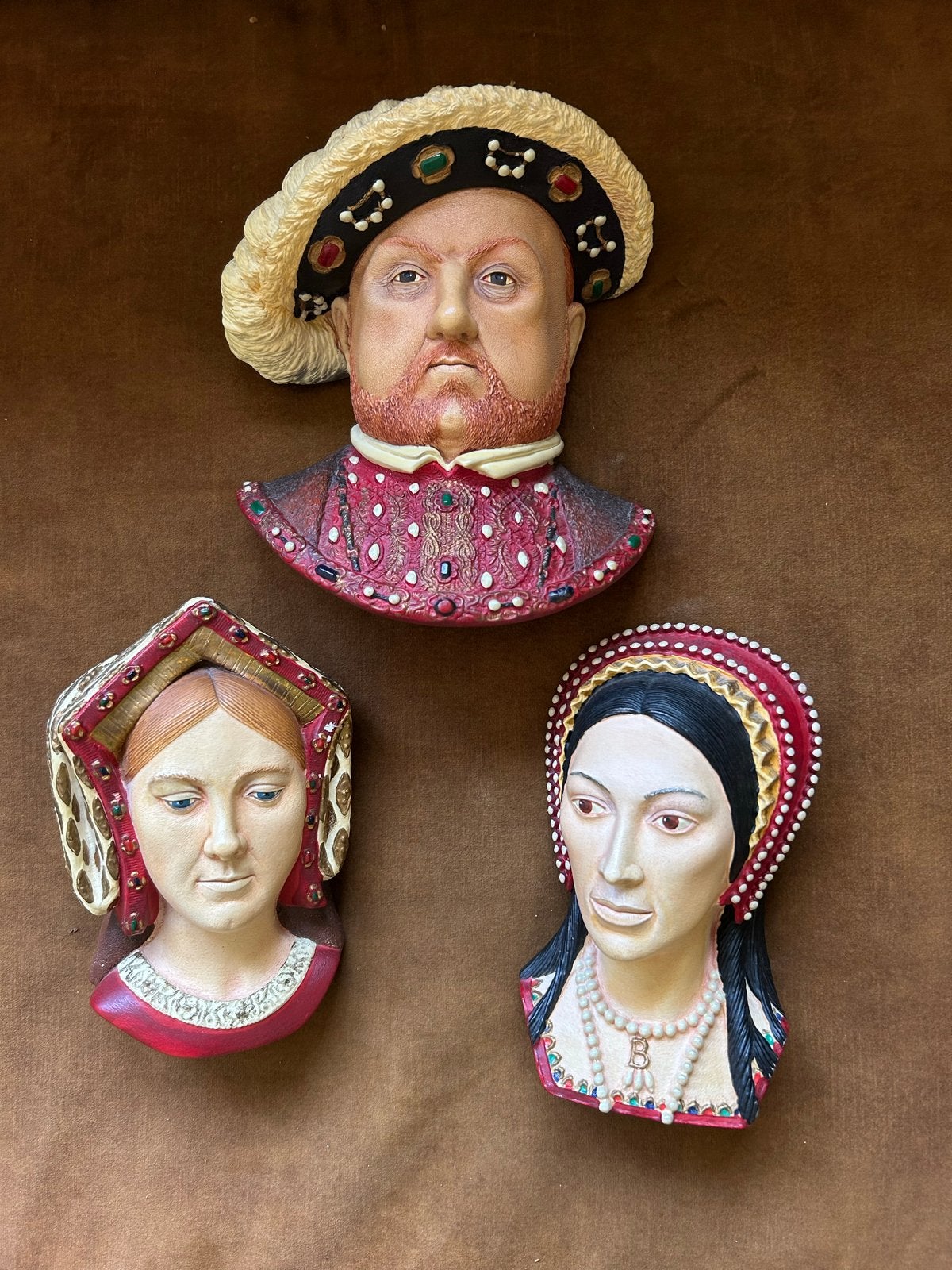 Historische Muurdecoratie: Hendrik VIII & Vrouwen, Verzamelen, Beelden en Beeldjes, Ophalen, Gebruikt, Mens