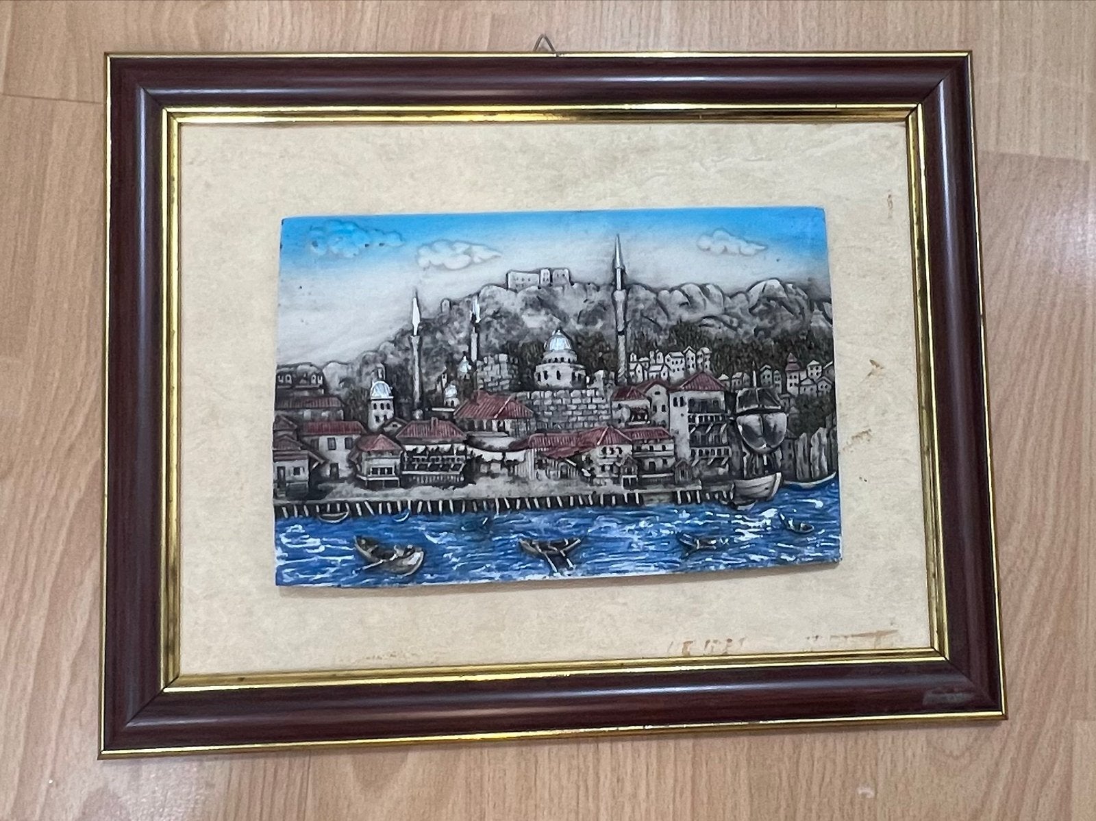 Ingelijst 3D reliëf schilderij, Antiek en Kunst, Ophalen of Verzenden