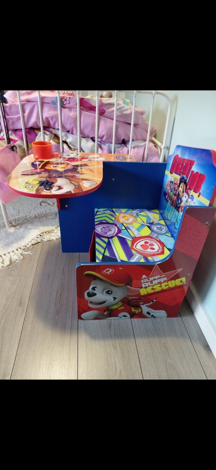 Paw Patrol kinderbureau met stoel en opbergruimte, Ophalen, Gebruikt, Tafel