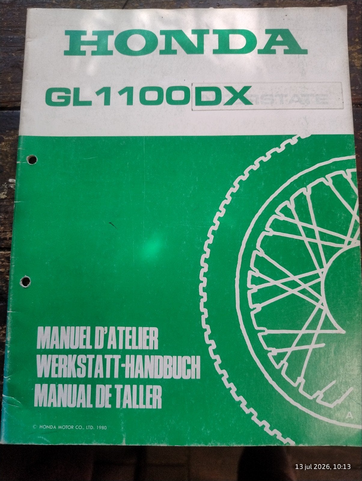 Honda GL1100DX Interstate Werkplaatshandboek, Verzenden, Honda