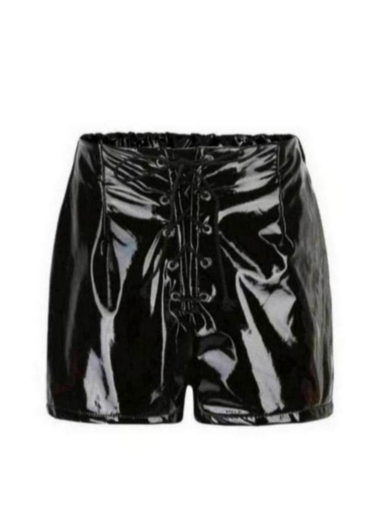 Mooie lakshort met vetersluiting, tm 4XL, Ophalen of Verzenden