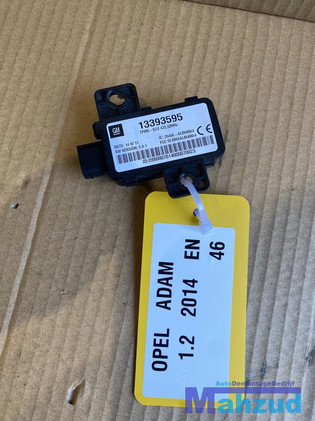 OPEL ADAM Bandenspanning module 13393595, Gebruikt, Opel Automobile GmbH, Ophalen of Verzenden, Kontakt@opel-infoservice.de