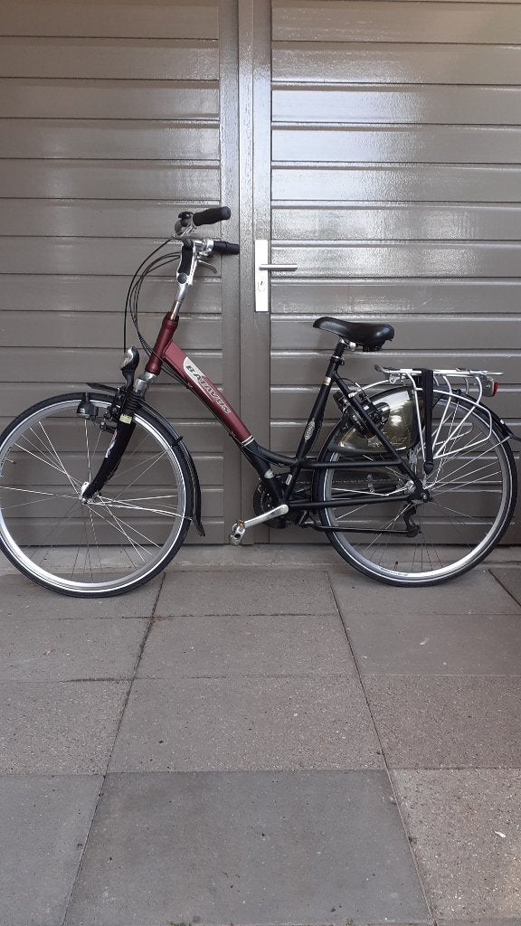 Batavus damesfiets, Fietsen en Brommers, Ophalen, Gebruikt, Velgrem, Versnellingen