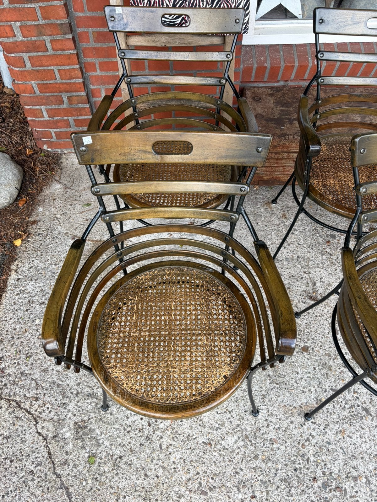 4 bistro stoelen, Ophalen, ., Wit, .